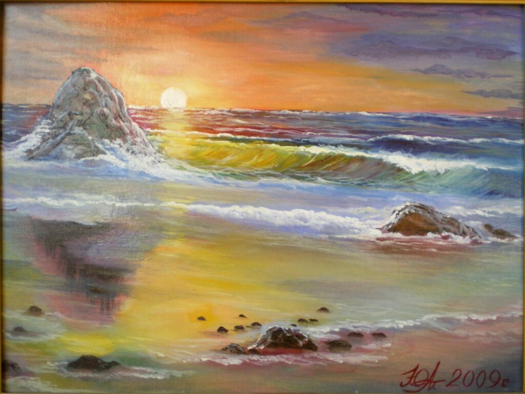 "Закат на море",