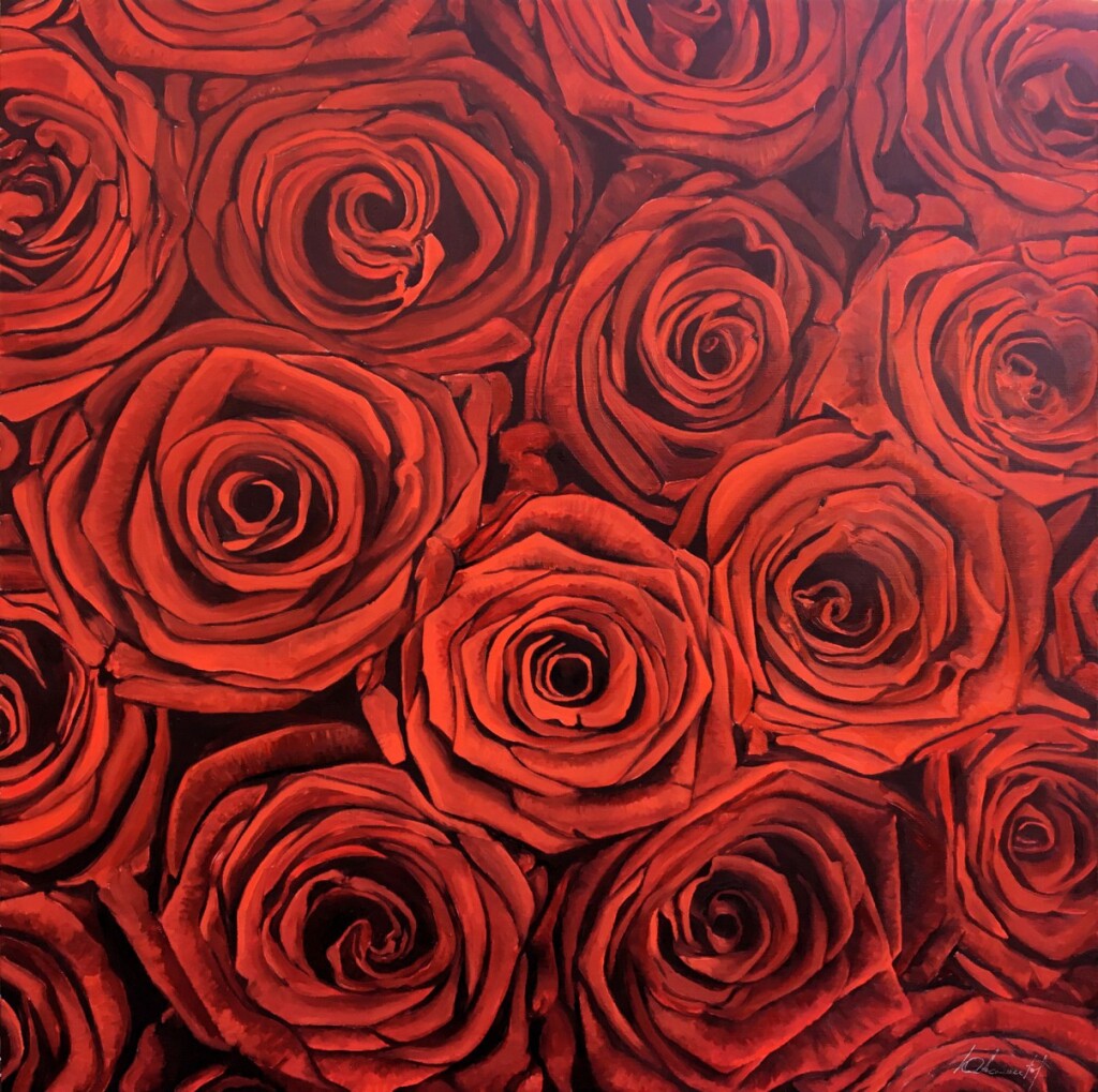 Розы в розовом тиондиго