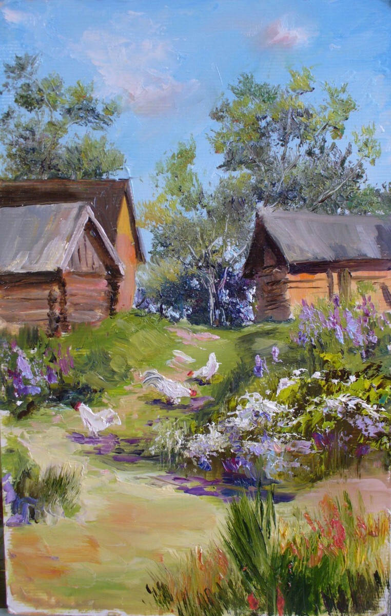 Курочки на закате