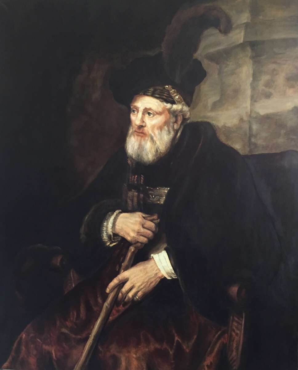 Сидящий старик