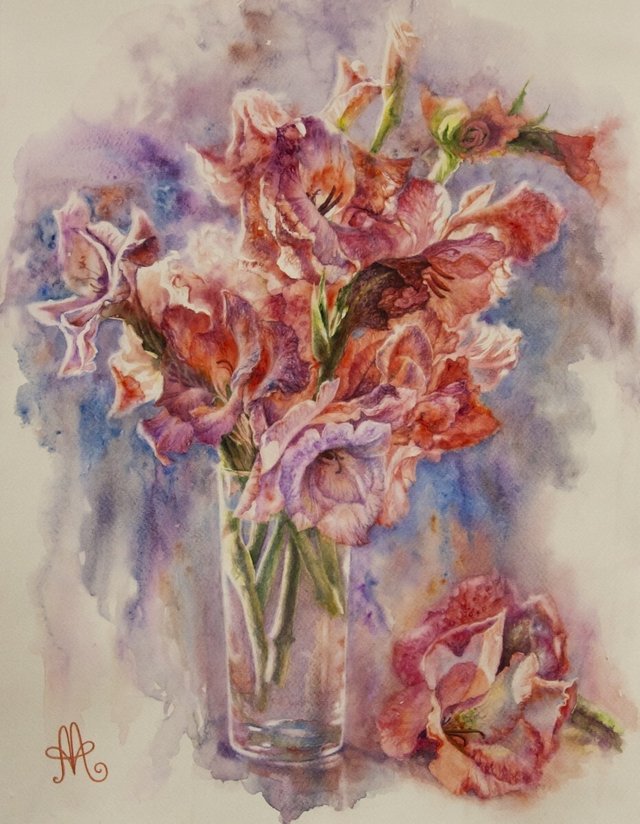 Букетик гладиолусов