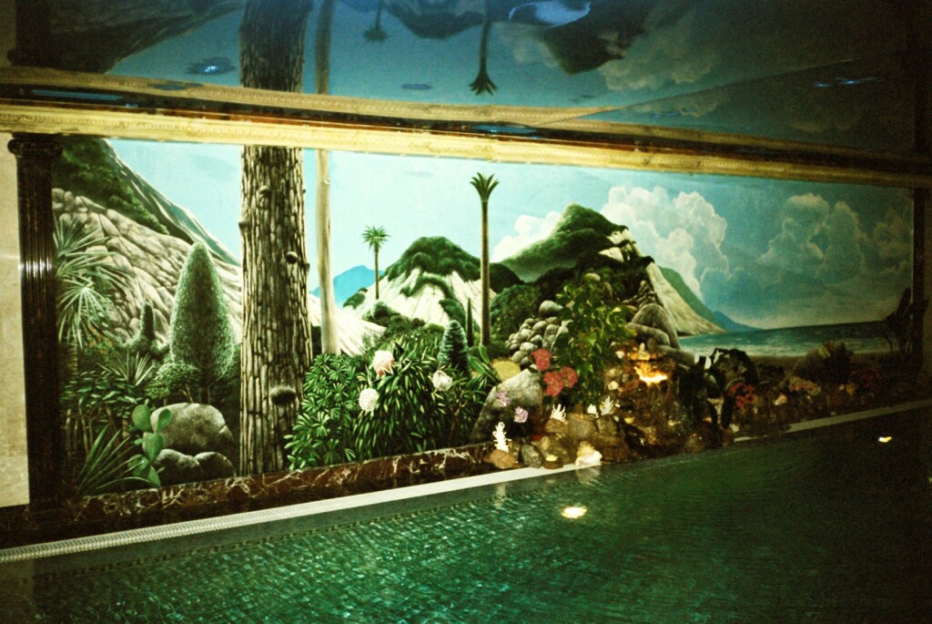 Диорама в интерьере бассейна