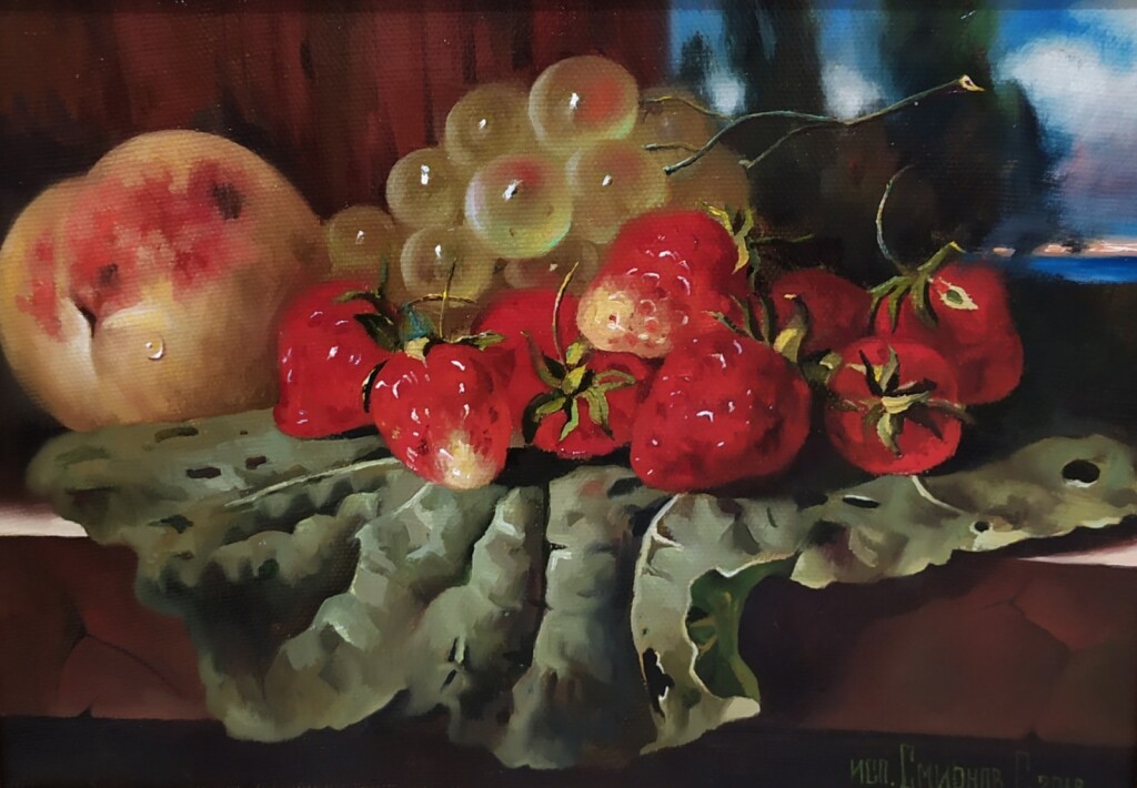 натюрморт с клубникой