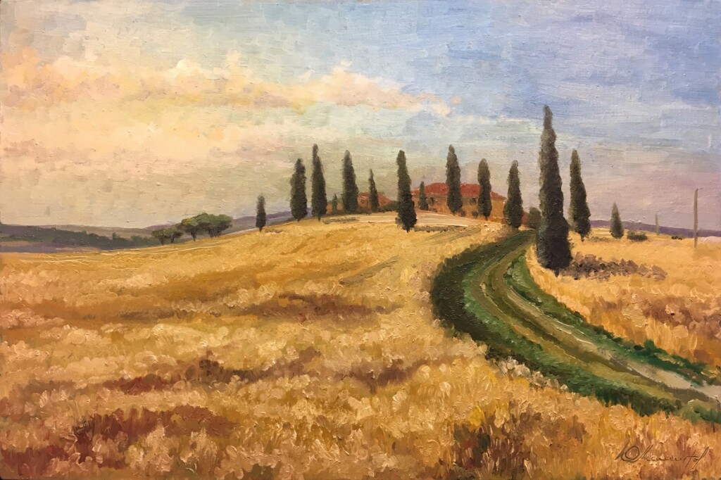 Италия,Тоскана, Ржаное поле