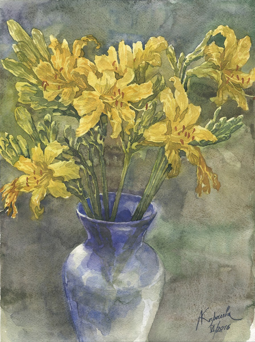 Желтые лилии