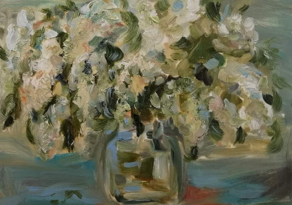 Белая сирень.