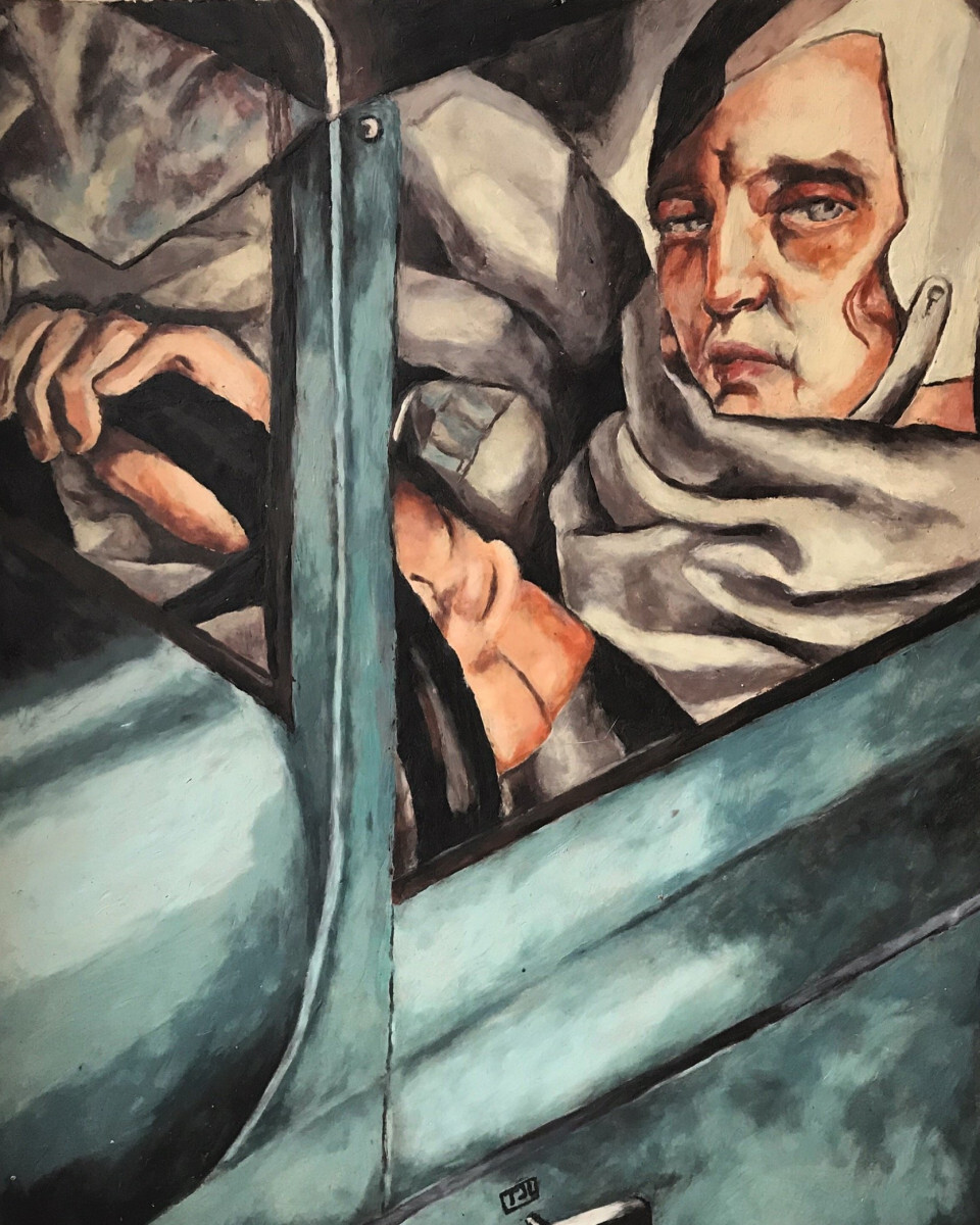 Автопортрет в зеленом бугатти (авт. Т. Лемпицка)