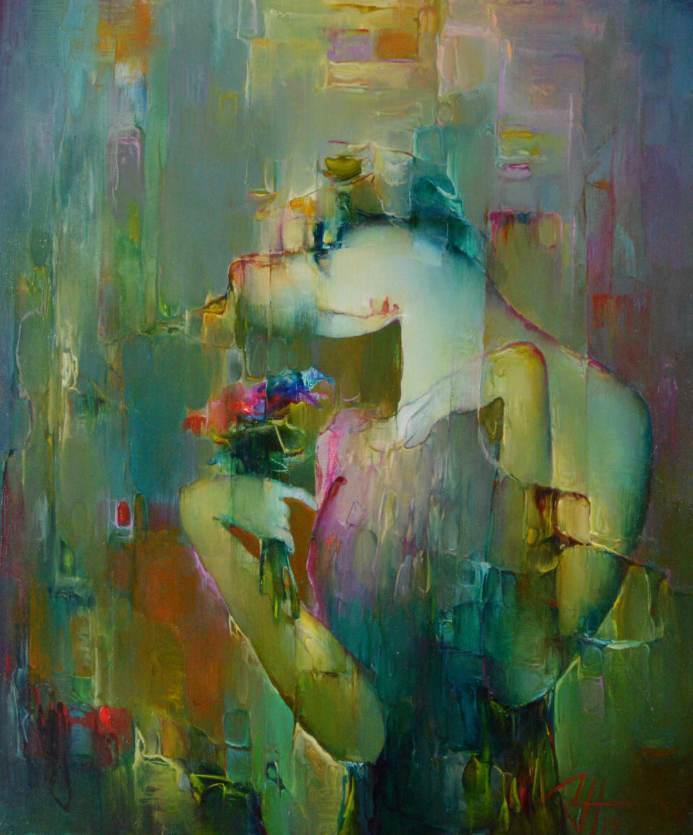 Девушка с цветами.