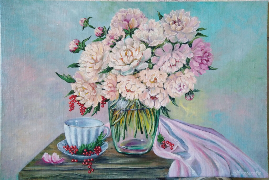 Натюрморт с пионами.