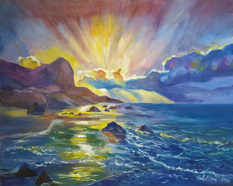 Рассвет на море