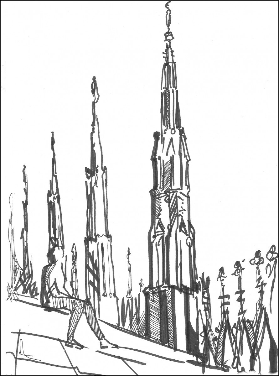 На крыше Миланского собора