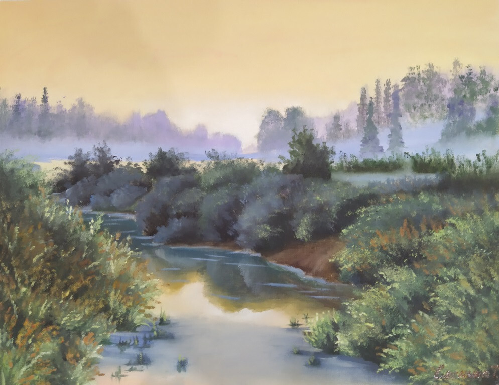 Пейзаж на протоке.