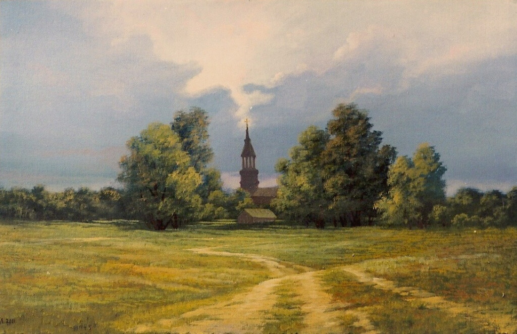 Пейзаж с храмом