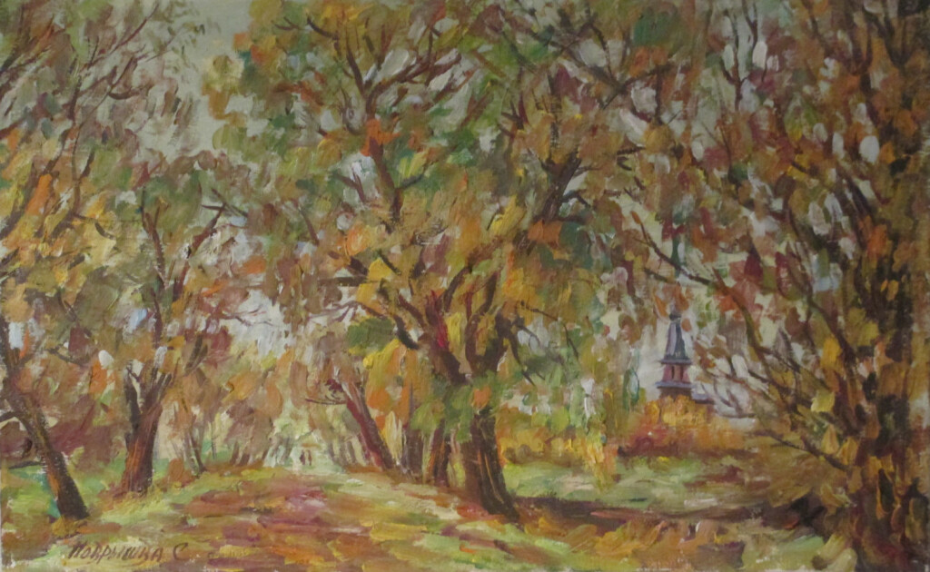 церковь осенью