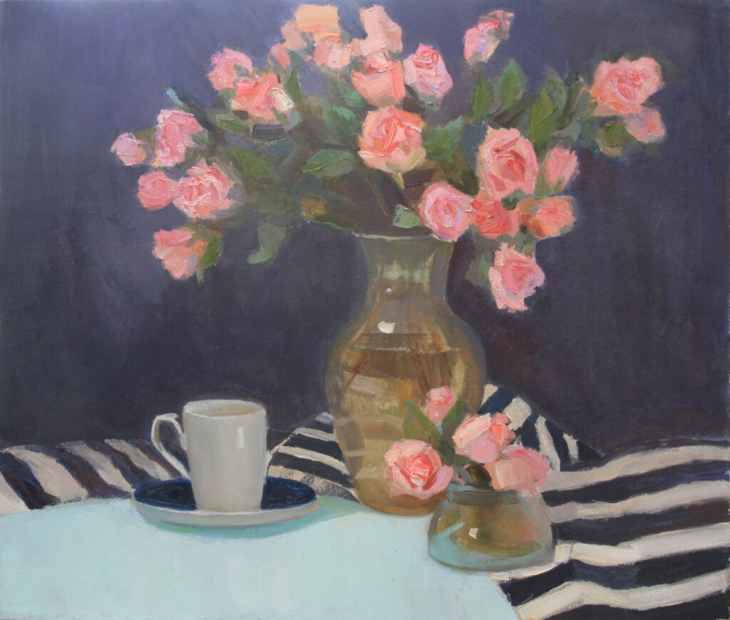 Розовые розы