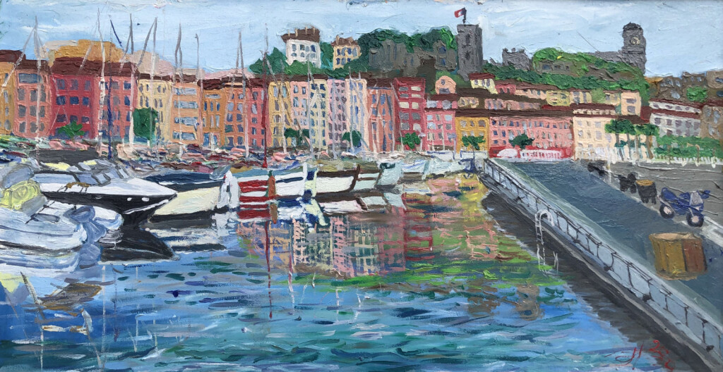 Рассвет в Каннах .Набережная .