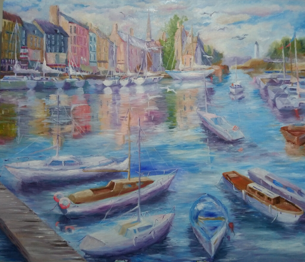 Пейзаж с яхтами