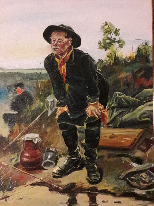 копия картины Перова "Рыболов"