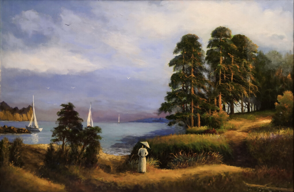 Дама на взморье