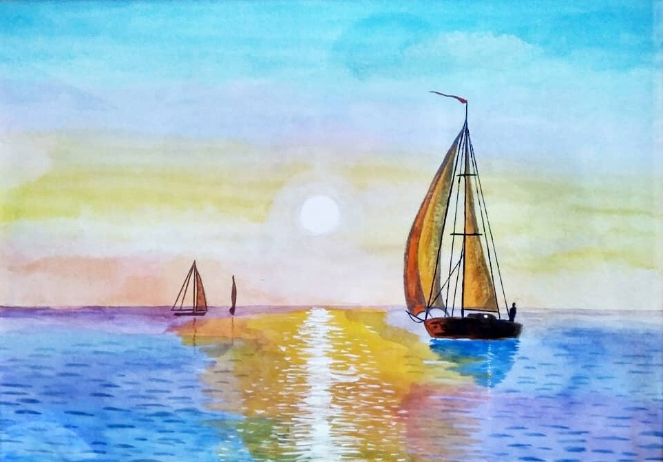 Рассвет на море