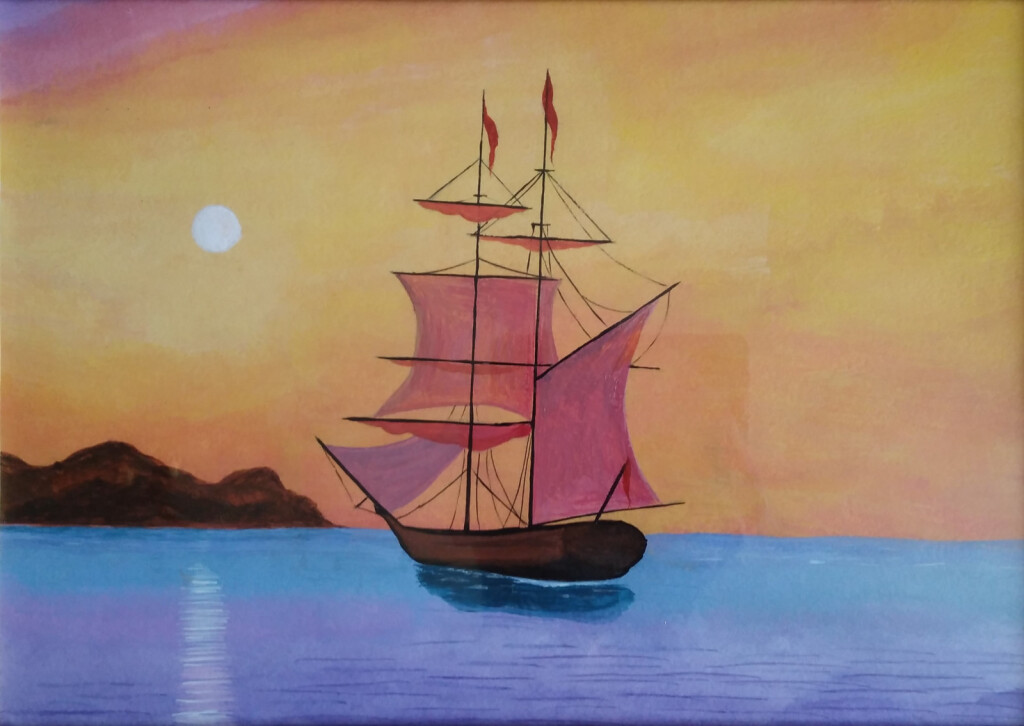 Рассвет на море