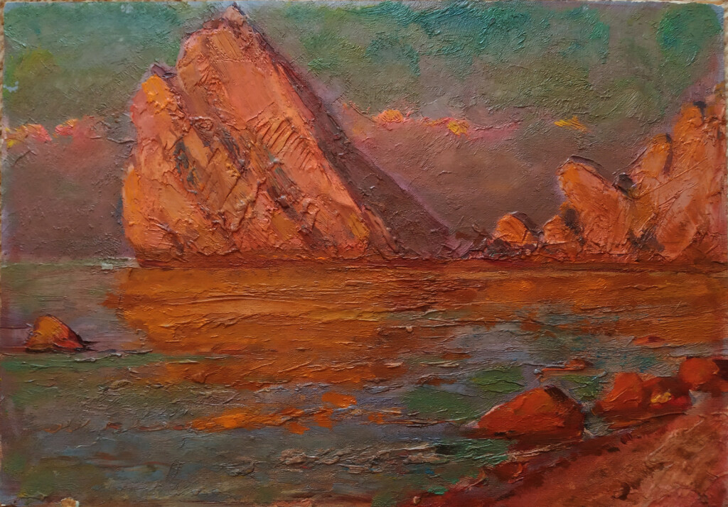 Скала в море