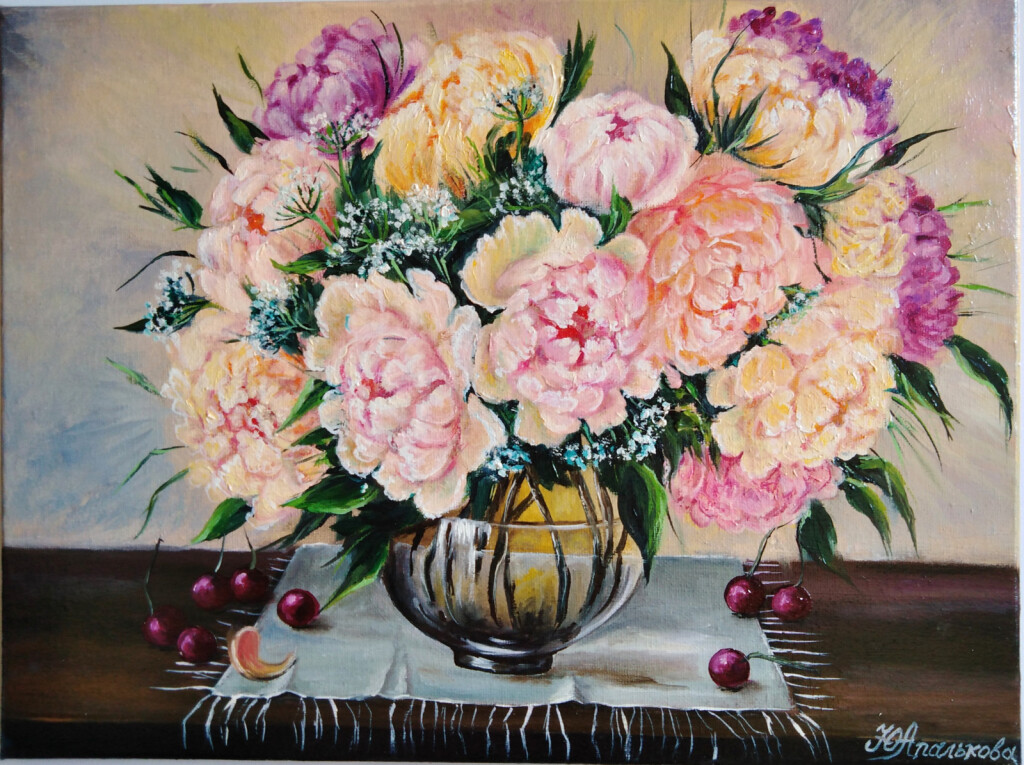 Пионы в вазе