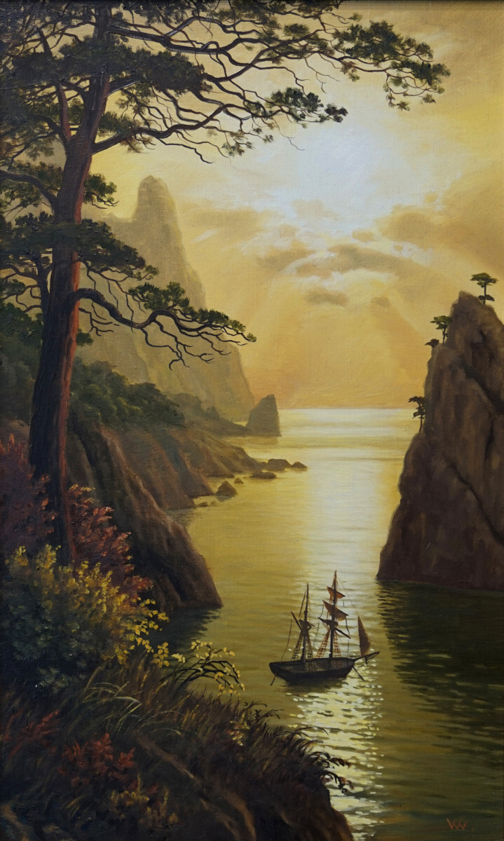 Среди скал.