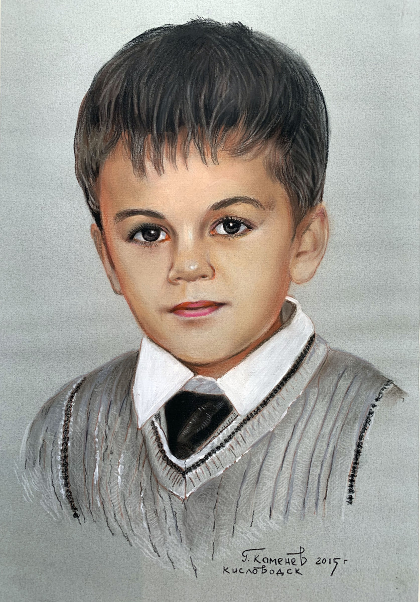 Портрет мальчика голова шея плечи