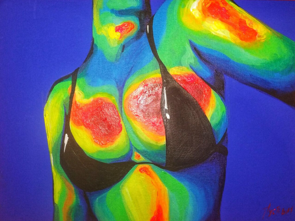 Молодое тело окутанное неоном