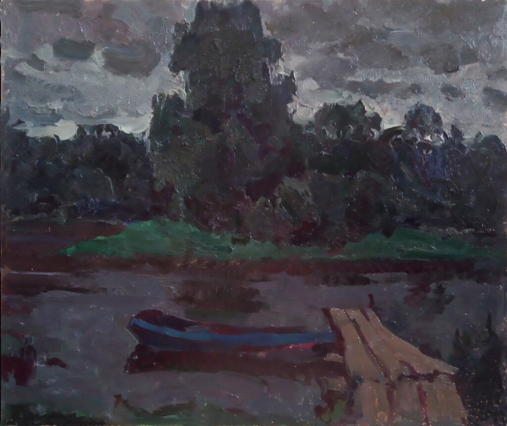 Лодка у мостков