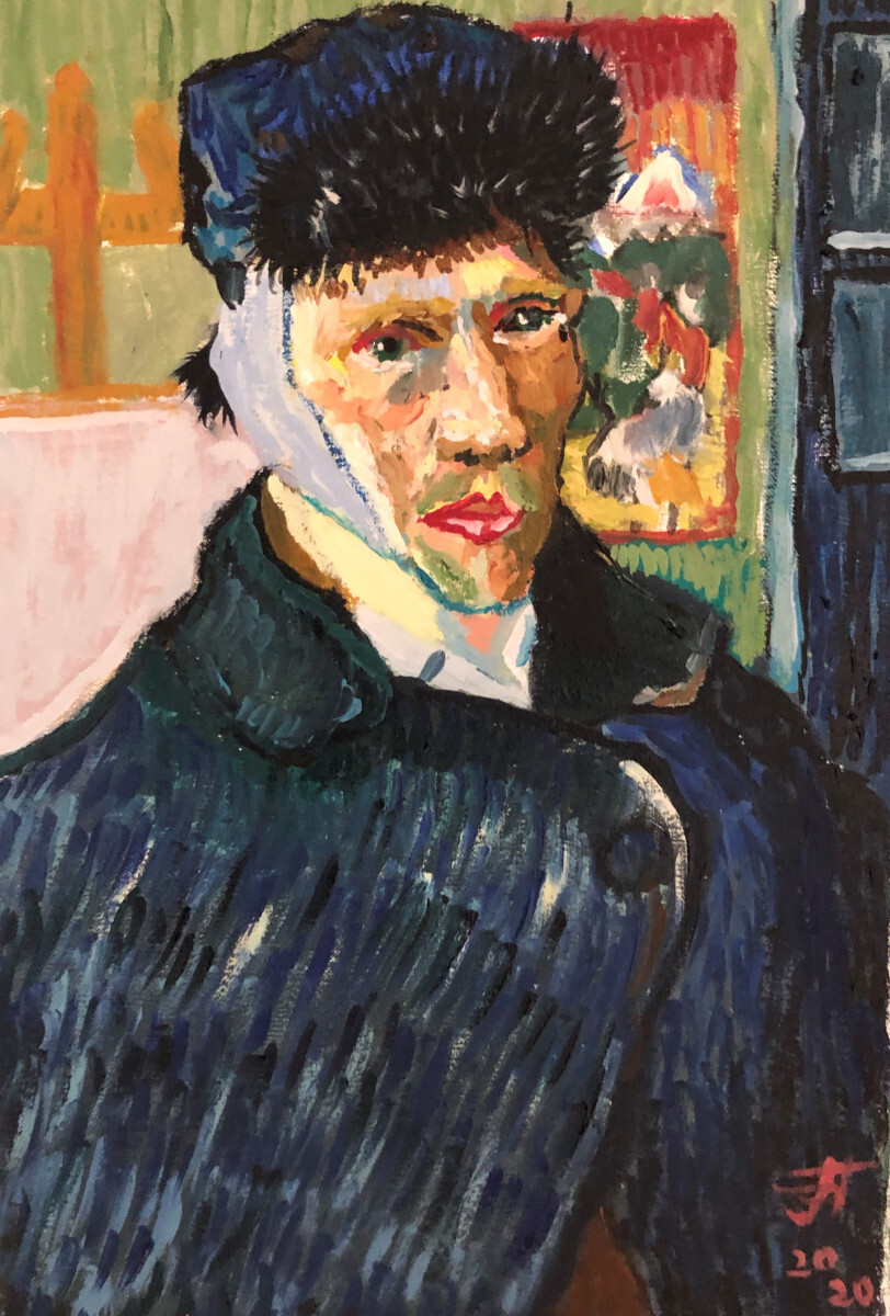 Автопортрет . По мотивам Ван Гог .