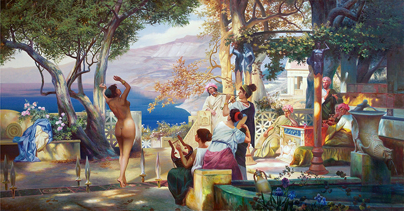 Копия Г. Семирадского "Танец среди мечей"