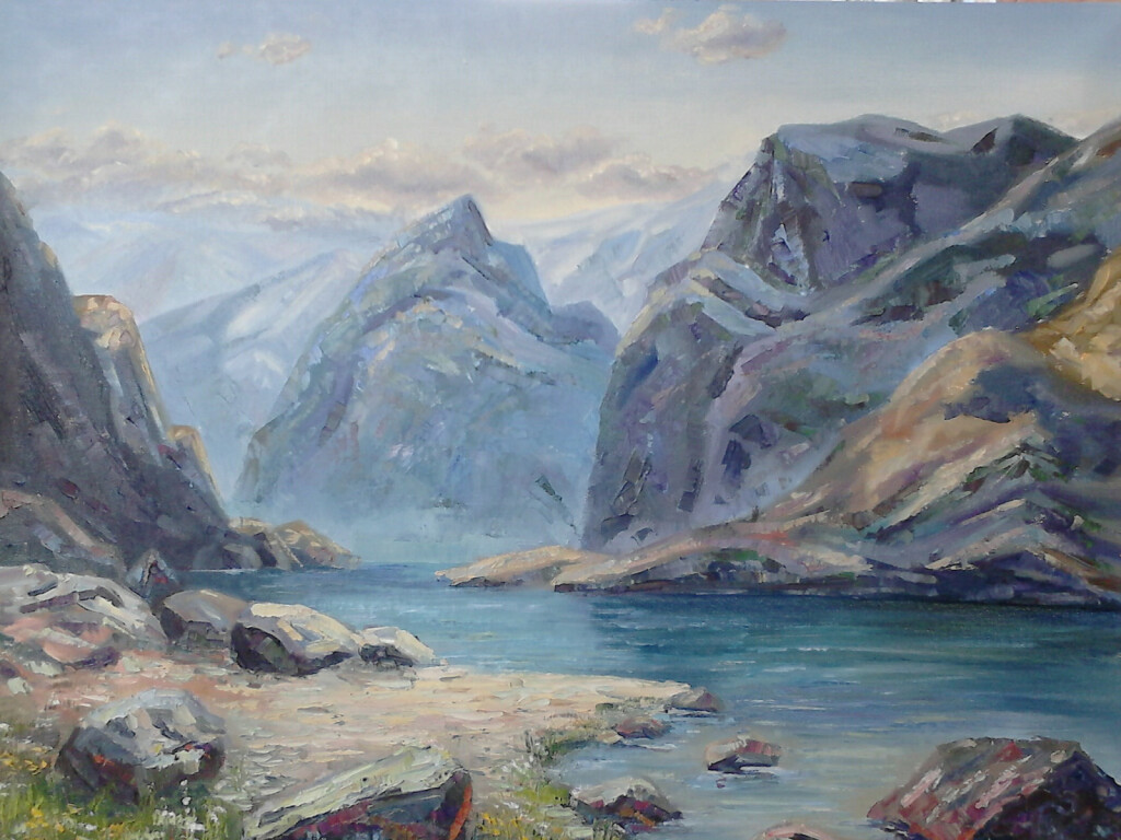 "Горное озеро в Швейарии"