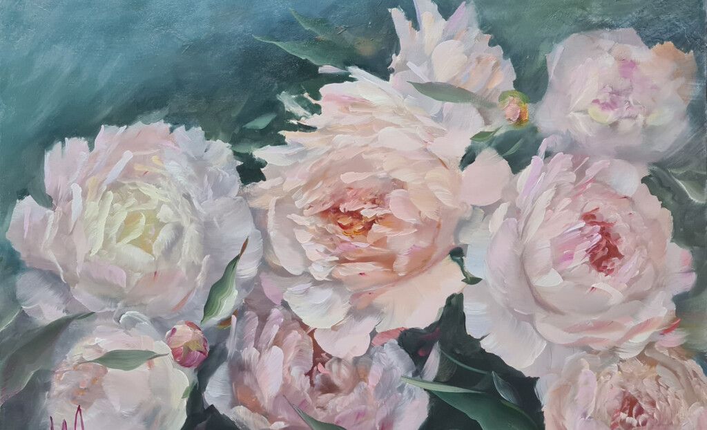 Розовые пионы