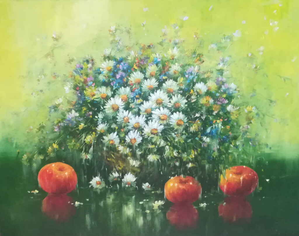 Натюрморт с ромашками