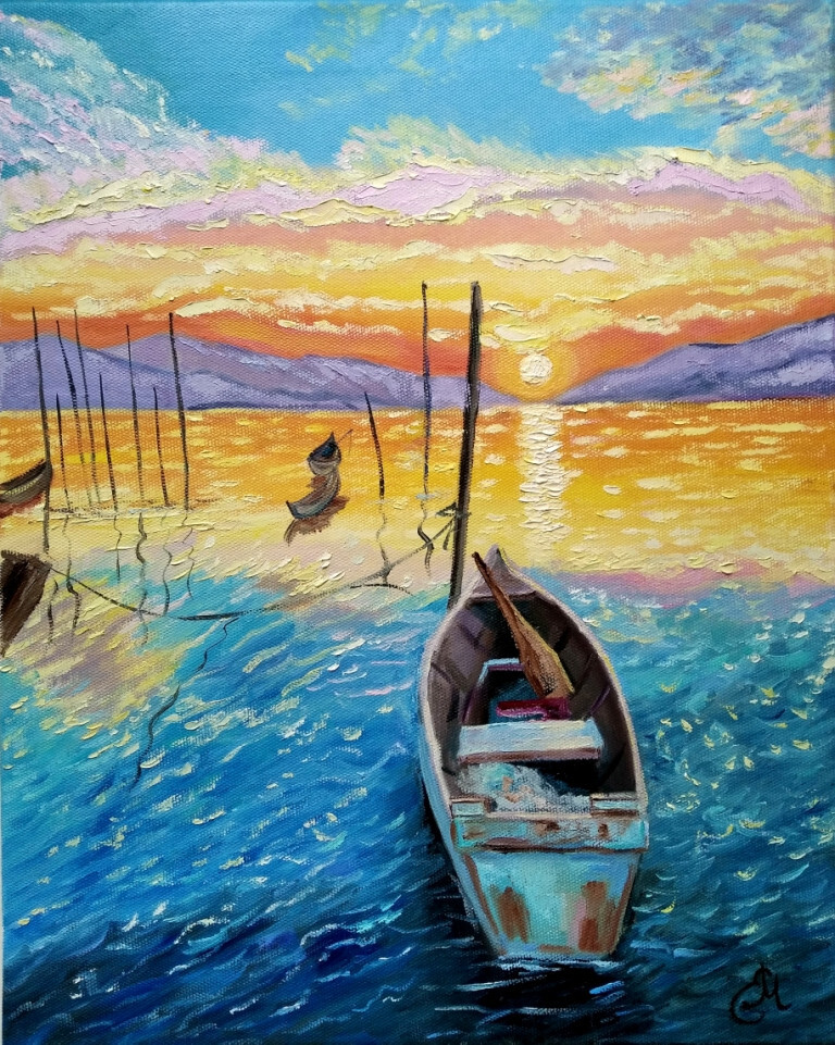 Лодки на закате