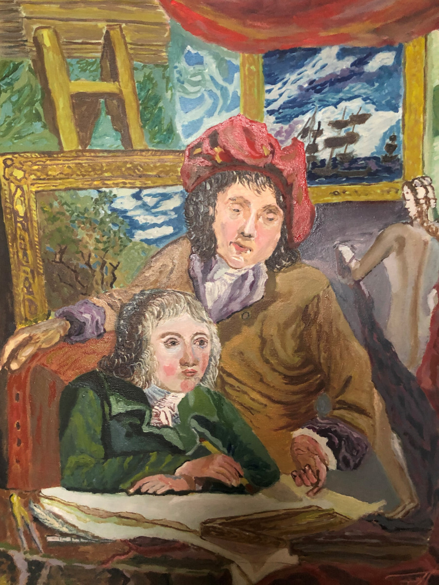 Урок Рисования . Вариация на тему Абрахам Ван Стрей .