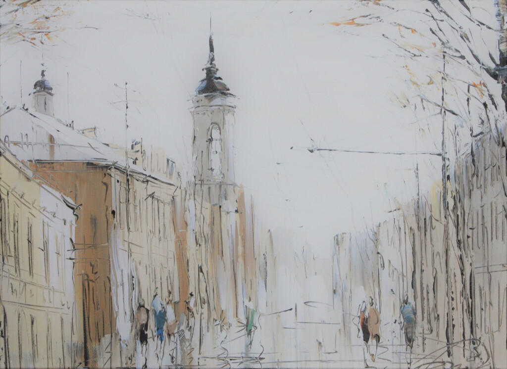 Пейзаж с колокольней