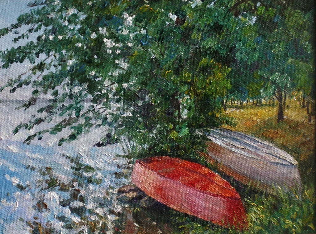 Красная лодка