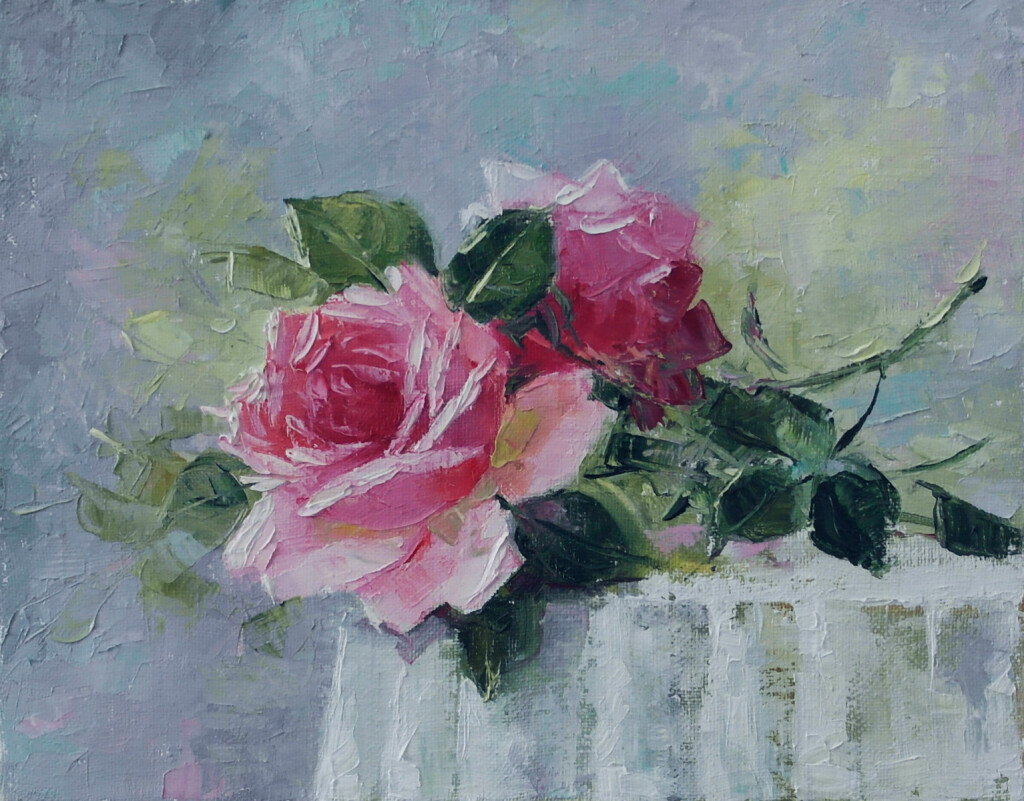 Роза на столе