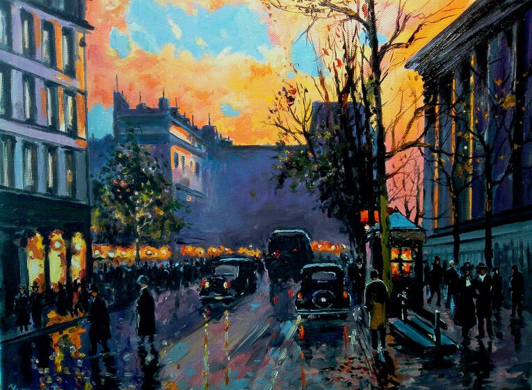 "Париж в лучах заката"