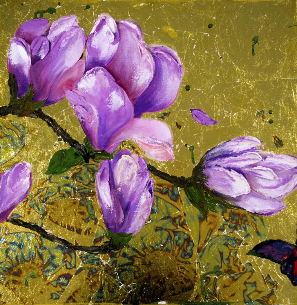 Триптих Магнолия Аурум #2