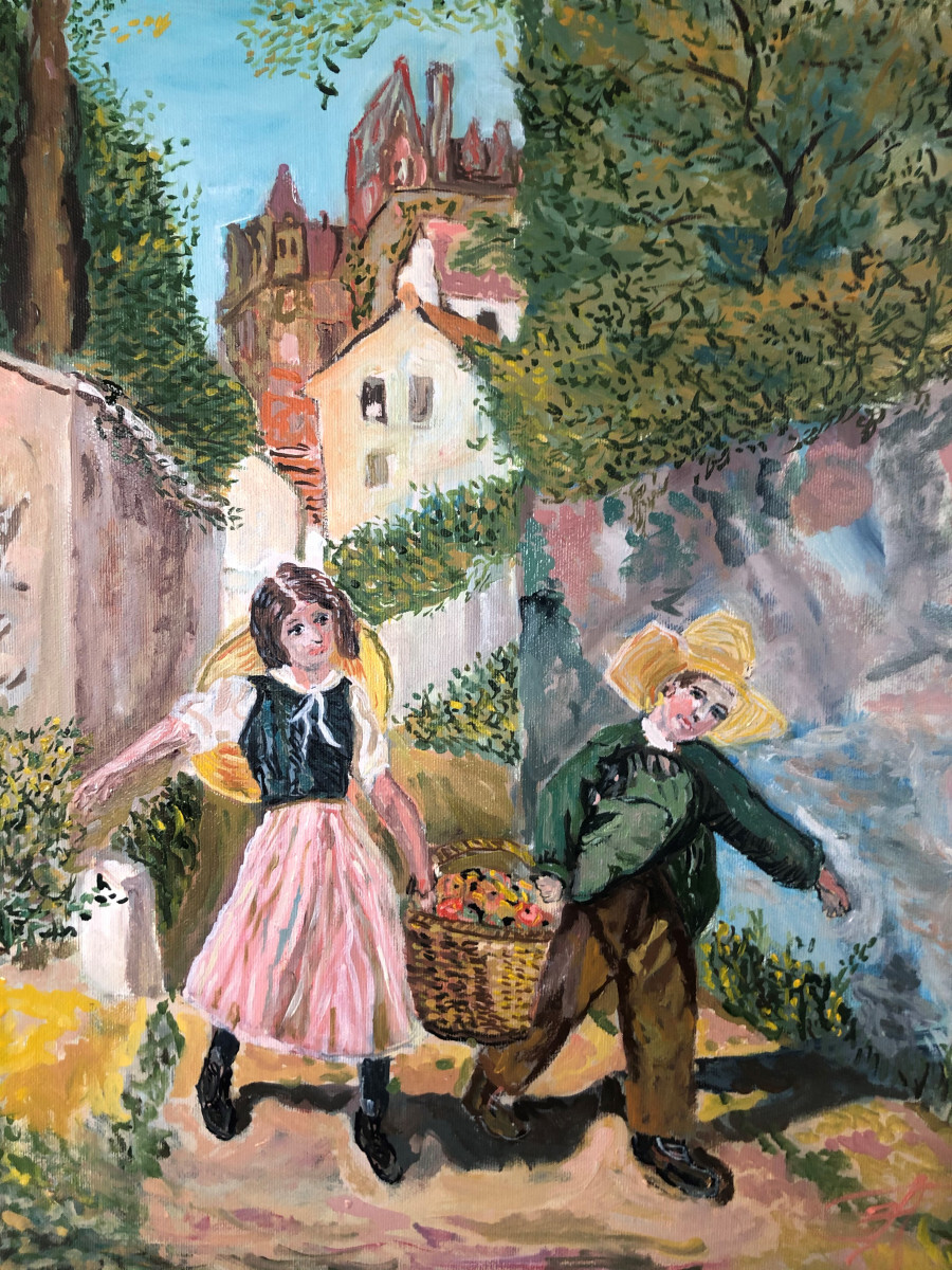 Урожай яблок . Вариация на тему Фрер .