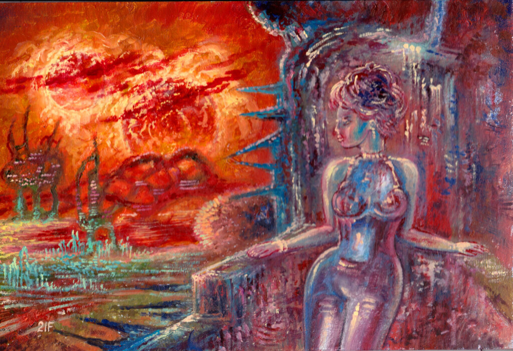 Двойной красный карлик.Вечер.