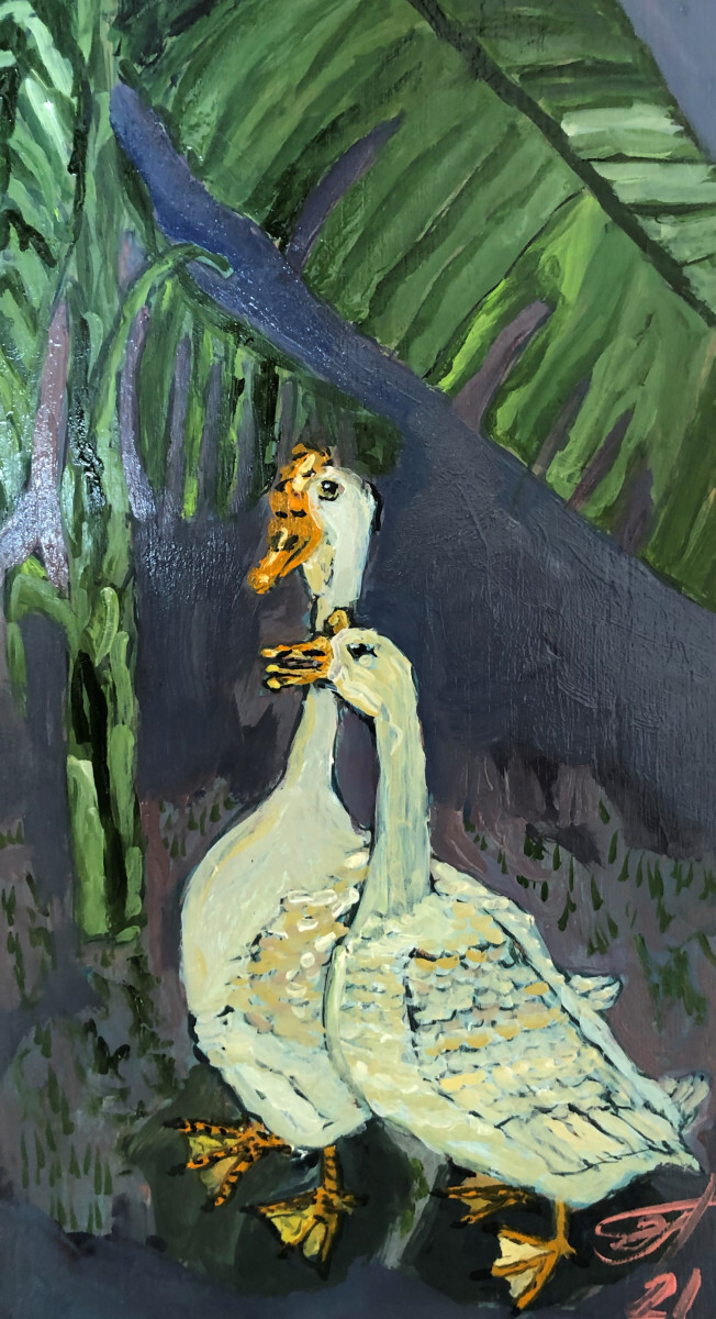 Гусиная пара . Вариация по мотивам Охара Косон .