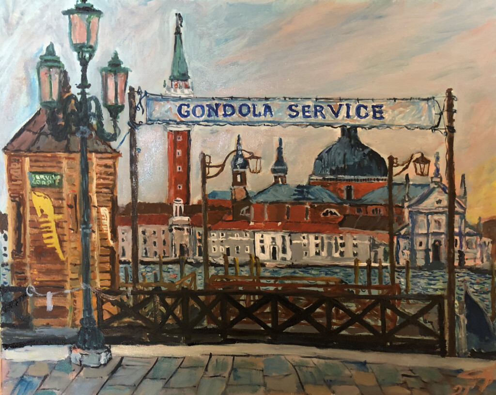 Рассвет в Венеции . Гондола сервис .