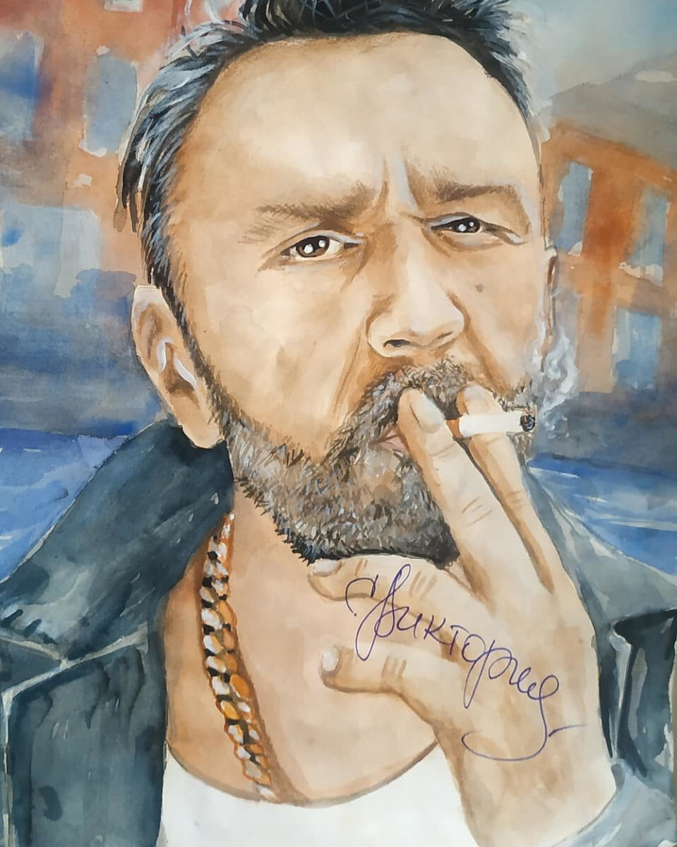 Портрет акварелью