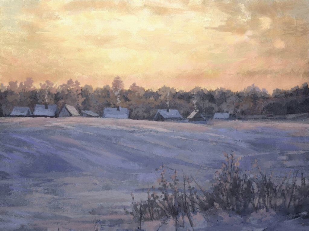 Притихший февраль.