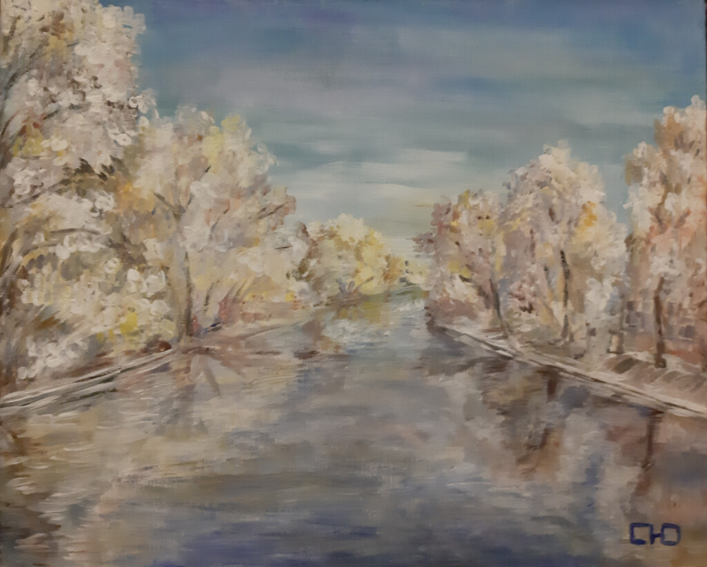 На реке сковало лёд